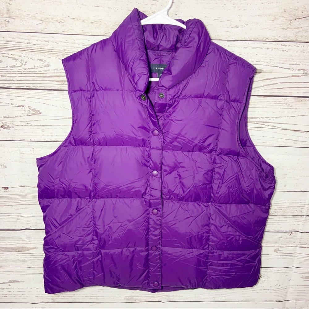 Lands End Kids Down Vest Sz XL